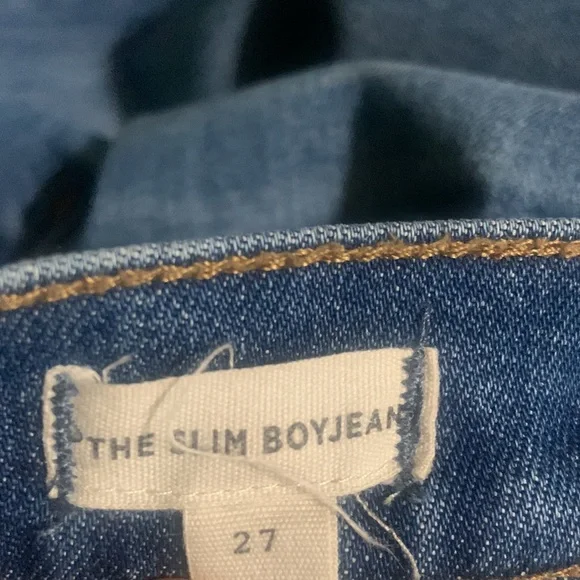 Madewell Slim BoyJean Pant High Rise Blue Indigo Wash Boyfriend Retro Denim 27 - Picture 6 of 8